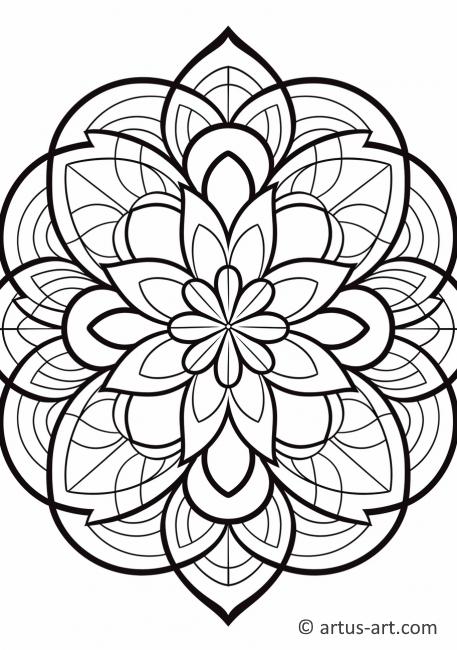 Pagina de colorat Mandala cu Pepene